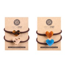 KNOTXKNOT 4p 셀룰로오스 하트 미니 머리끈