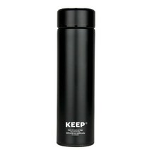 KEEP LED 터치식 온도표시 텀블러, 블랙, 500ml