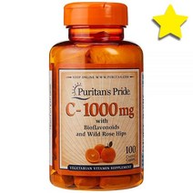 Puritan Pride 바이오플라보노이드로즈 힙 1000mg 체계, 100카운트 (Pack of 1) 강철체력