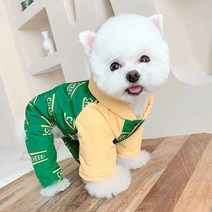 강아지 겨울 옷 티셔츠 애견의류 소형 개와 고양이용 귀여운 잠 부드럽고 통기성 개 액세서리 코트, 11.Chartreuse - XS0.5kg