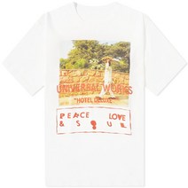 유니버셜웍스 Universal Works Print 반팔티 - Ecru