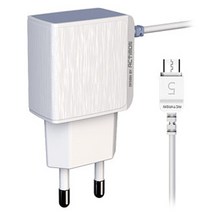 블루민 핸드폰 충전기 갤럭시 S6 엣지 플러스 용 SM-G928S G928K G928L, 1개, 블루민 마이크로 5핀 2.1A 일체형 가정용 충전기 화이트
