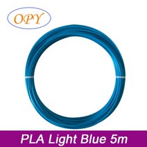 3D 펜 필라멘트 5M Pla 리필 플라스틱 프린터 대리석 실크 우드 온도 색상 변경 글로우 매트 화이트 블랙, PLA Light Blue 5m, CHINA