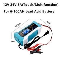 자동차 밧데리 충전기 Heltec12v 24v 납산 agm 젤 2a 6a 8a led, 12v 24v 8a EU 플러그, 1개