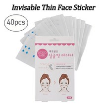 리프팅밴드 40/80 Pcs/Set 테이프 얼굴 보이지 않는 성형수술 장치 여우 눈 모양 V 페이스 슬리밍 스티커 스킨 케어 도구, [03] Type2-40pcs
