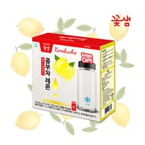꽃샘 레몬 콤부차 5g 20개입 분말스틱 보틀증정, 레몬 1곽
