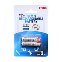 FDK 충전지 800mAh AAA 2알, 1개, 1개