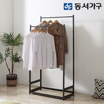 동서가구 홈즈 도런 트윈 철제 행거 HAF090, 블랙