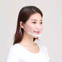 음식점 식당 마스크 [투명 위생 조리용 주방 플라스틱 입가리개]