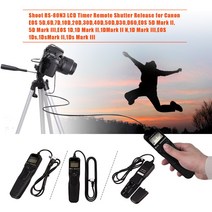 셔터릴리즈 호환 TC RS-80N3 LCD 타이머 원격 셔터 릴리스 Canon 70D 5D3 5D4 7D2 1DS 6D2 60D, 한개옵션0, 1개