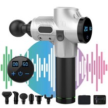 lcd electric massage massage gun 슬리밍 바디 근육 이완 for neck back foot leg shoulder percussion massager fa, 협력사, e01 실버, 영국