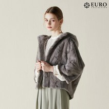 (m)유로컬렉션 코코 밍크 후드 케이프(22fw)