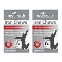 Good Health Iron Chews 굿헬스 씹어먹는 철분 츄어블 30정 2팩 뉴질랜드