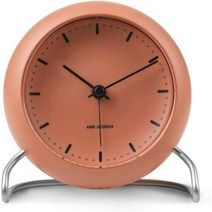 아르네 야콥센 탁상 시계 Ø11 cm 덴마크 디자인 센서 제어식 빨간색