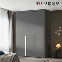 보루네오 10cm 링고 여닫이 작은방 붙박이장 5자 6자 7자, 그레이 10cm