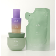 한율 어린쑥 수분진정 크림 50ml+50ml+힘찬콩세럼15ml