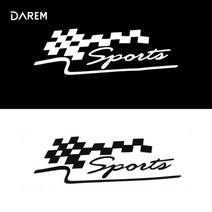 경주자동차 마크 차량용 포인트 스티커 스티커튜닝 중고차 스포티지 중형, 1개, 화이트