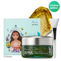 제이코나 디즈니 프린세스 모아나팩 마린 미라클 퍼밍 워시오프 마스크 100ml + 팩 브러쉬 증정 / 진정 유수분밸런스 피부정화, 1개입, 1세트