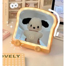 식빵 캐릭터 LED 조명 탁상 책상 거울 벽거울 손거울 화장대 폰거치대 소품, 화이트 구름 (조명 없음)