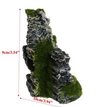모스트리 resin mountain view fish tank cave moss bridge 장식 수족관 rockery 장식, b, 사진으로