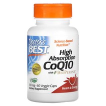 닥터스베스트 하이 앱솔션 CoQ10 100mg 베지 캡, ., 3개, 60정