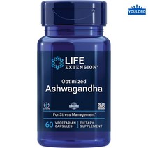 라이프익스텐션 아슈와간다 125mg 60 베지캡슐 유로드, 1팩, 1개, 60개