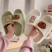 스타일아유 여름 여성 캐주얼 곰 캐릭터 슬리퍼 편한 미끄럼방지 슬리퍼