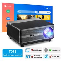 캠핑용 미니 가정용 휴대용 야외 스마트폰 빔프로젝터 ThundeaL-풀 HD 1080P 프로젝터 TD98 WiFi LED 2K 4K 비디오 영화 스마트 PK DLP 홈 시어터 시네, 멀티스크린 버전