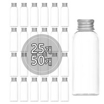 [25개묶음판매] 알루미늄캡 50ml 60ml 75ml 80ml 100ml 어메니티 공병, 80ml 투명용기, 골드캡, 25개