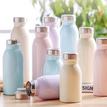 오슬로 안새는 멜로우 우유병모양 파스텔 미니텀블러, 450ml/핑크