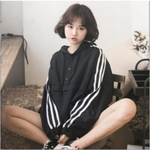 패션 의류 여성 팬션 남친스타일 티셔츠 얇은 후드티셔츠