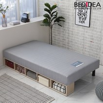 무소음 박스 I자형수납 고급커버 단면매트 / 1인 원룸가구 인테리어가구 침대프레임 매트리스 수납가능, 플레어 그레이