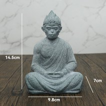 관세음보살 부처상 반가사유상 불교용품 불교굿즈 불교조각 자동차고사세트 나무불상 천수관음 작은 불교 승려 티베트 인형 부처님 돌 동상 정원 자동차 장식 명상 홈 수족관, 35.35