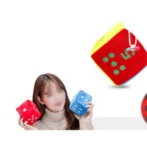 말랑말랑 컬러 게임 주사위 10cm x2개 가족게임 키즈