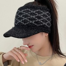 그린코코 겨울 이중안감 여성 겨울모자 털모자 방한모자 오블리 니트캡 여자 겨울모자