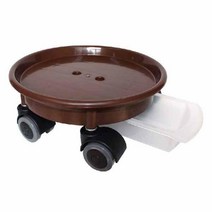 특대[이동식롤러받침대] 원형 대형화분받침 바퀴포함, 블랙