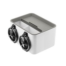 각티슈 케이스 다기능 자동차 중앙 콘솔 보관함 뚜껑 포함 티슈 홀더 컵 백 로우 인테리어 액세서리, 한개옵션1, 03 Gray