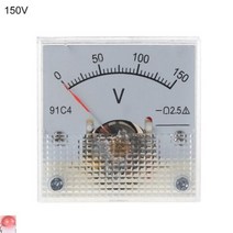 91C4 DC 전압계 아날로그 패널 기계식 포인터 유형 3/5/10/15/20/30/50/100/150/250V 83XA, 150V