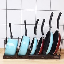 높이 폭 넓이 조절 냄비 후라이팬 정리대 거치대 보관대, 본상품선택, 팬정리대 세로 양면