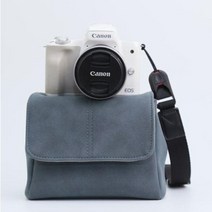 캐논 소니 니콘 후지 필름 컴팩트 카메라 스웨이드 가죽 파우치 케이스 가방, L-(B)블루그레이