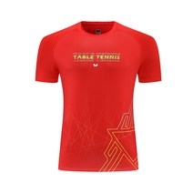 버터플라이 탁구복 BWH-836 반팔 남녀스포츠 라운드티셔츠 속건