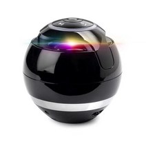 블루투스스피커 중저음 무선 숏 음향 구형 꽂음쇠 핸드폰 PC 통용 차량용 미니 4770419338, 배송 충전케이블 _음성 케이블, 원구 블랙 (레인보우 )