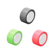 오너클랜 자국안남는 테이프 25mm 잘떨어지는 컬러 멀티 테이프, 빨강색
