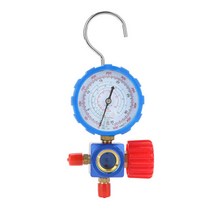 500PSI 냉매 매니 폴드 게이지 압력계 밸브 압력 게이지 R12 R502 R22 R410 용 비주얼 미러가있는 에어컨, 한개옵션0