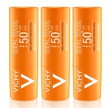 Vichy Laboratoires 비쉬 민감성 피부용 SPF50 선크림 자외선 차단 스틱 선스틱 9g, 3개