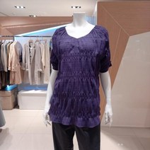 안지크 브이넥 소매리본 지지미 블라우스DE2BL5200