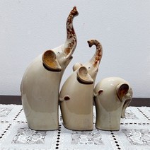 쇼핑아트 도자기코끼리3p장식품(14003) (7), 1