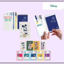 [디즈니여권케이스] kk 정품 디즈니 레트로북 해킹방지 여권 케이스 지갑 수납 여행파우치 소품