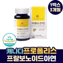 캐나다 수입 무첨가 프로폴리스 아연 패밀리 영양제 면역력 높이는 프로플리스 아연 활성산소 제거 하루 섭취량 100% 충족 어머니 아버지 고함량 PROPOLIS flavonoid