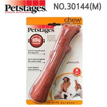 펫스테이지 도그우드 스틱 치석제거 이갈이 장난감, 1개, 바베큐우드스틱 M